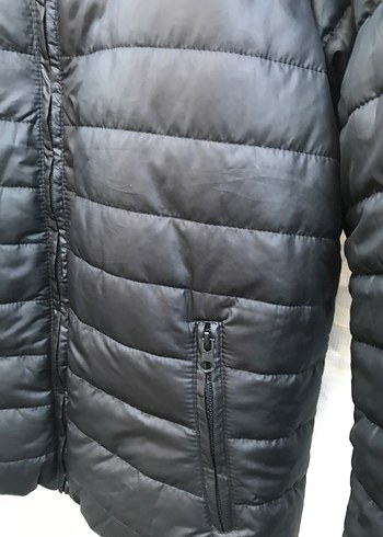 Siyah Erkek Fermuarlı Street Wear Mont - Görsel 3