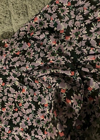 Çiçek Desenli Mini Salaş Kadın Elbise - Görsel 3