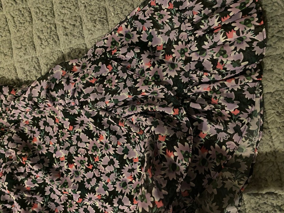 Çiçek Desenli Mini Salaş Kadın Elbise - Görsel 3