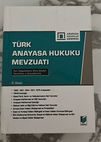 Türk Anayasa Hukuku Mevzuatı 6. Baskı