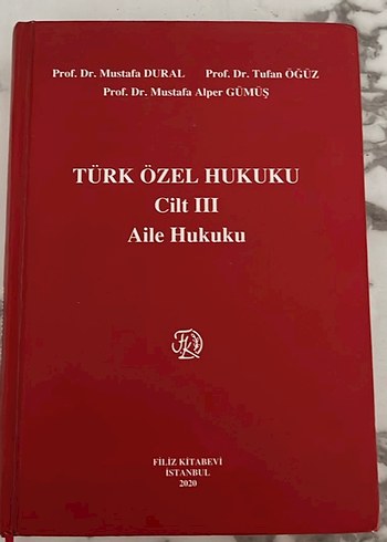 Türk Özel Hukuku Cilt III Aile Hukuku