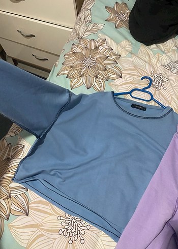 Mor uzun kollu crop xl 2 adet - Görsel 3