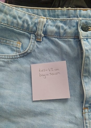 Açık Mavi Mini Denim Şort - Görsel 3