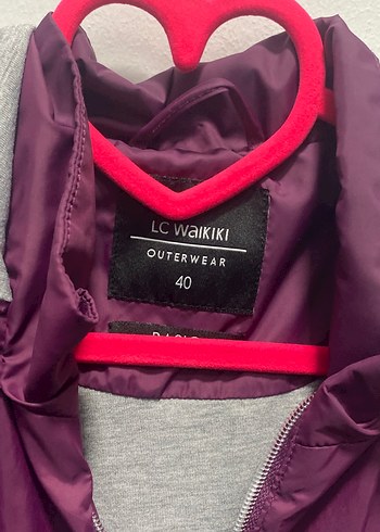 LC Waikiki Mor Midi Boy Kadın Fermuarlı Ceket