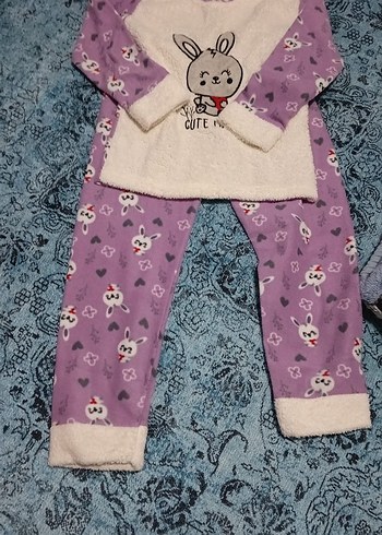 Nakışlı Mavi ve Beyaz Çocuk pijaması( 2 takım fiyatı) - Görsel 4