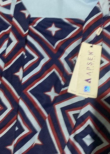 Mavi Desenli Midi Drapeli Hamile Eteği - Görsel 3