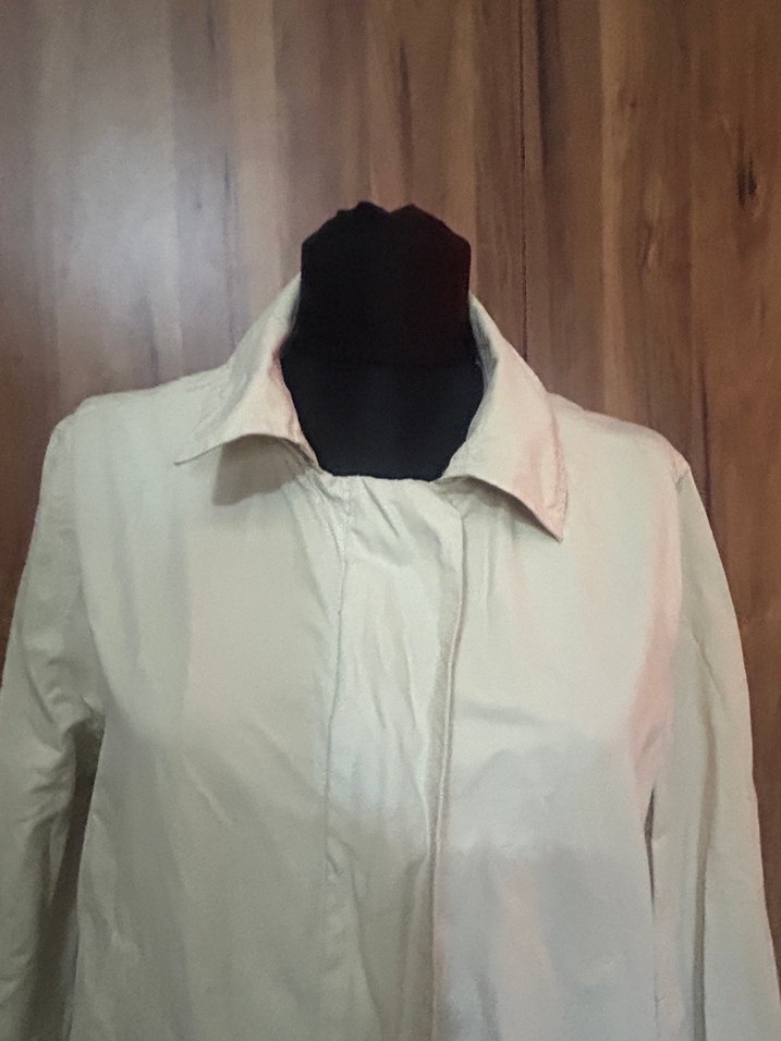 Bej Midi Kadın Yağmurluk Fermuarlı - Görsel 4