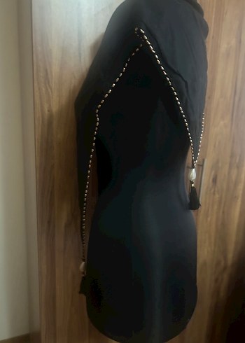 Siyah İnci ve Püsküllü Fular - Görsel 3