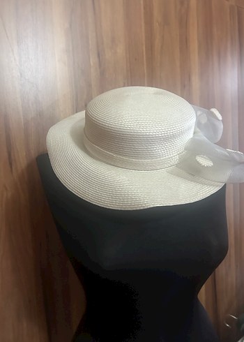 Beyaz Elegant Kadın Şapka - Görsel 3