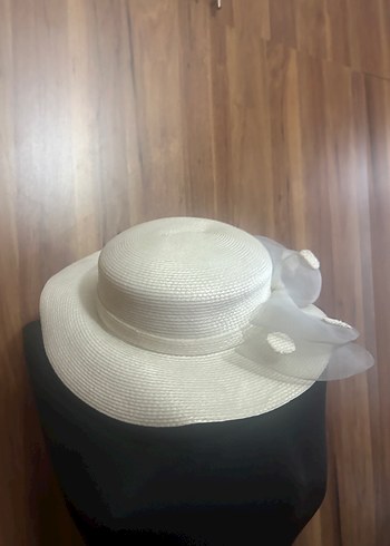 Beyaz Elegant Kadın Şapka - Görsel 4