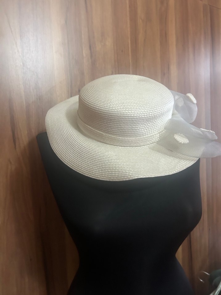 Beyaz Elegant Kadın Şapka - Görsel 3