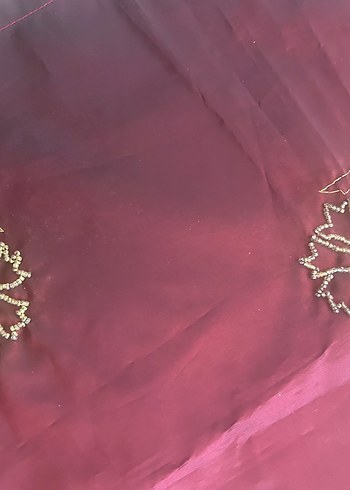 İşlemeli Bordo Masa Örtüsü - Görsel 7