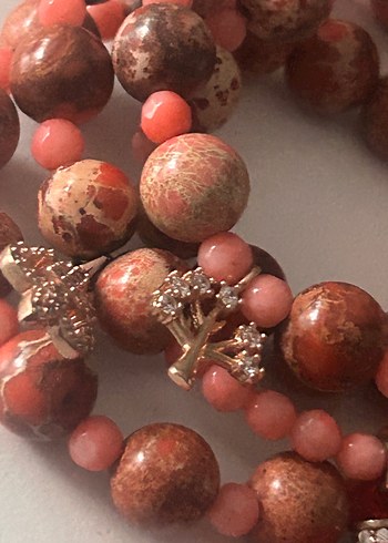 Kırmızı Jasper Taşlı Kolye - Görsel 3