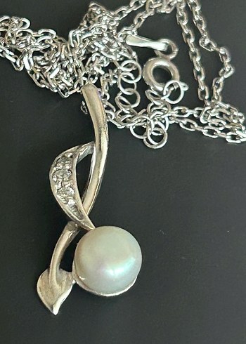 Gerçek incili 925 ayar kolye - Görsel 5