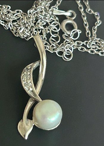 Gerçek incili 925 ayar kolye - Görsel 4