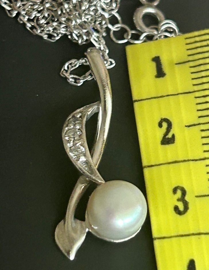 Gerçek incili 925 ayar kolye - Görsel 3