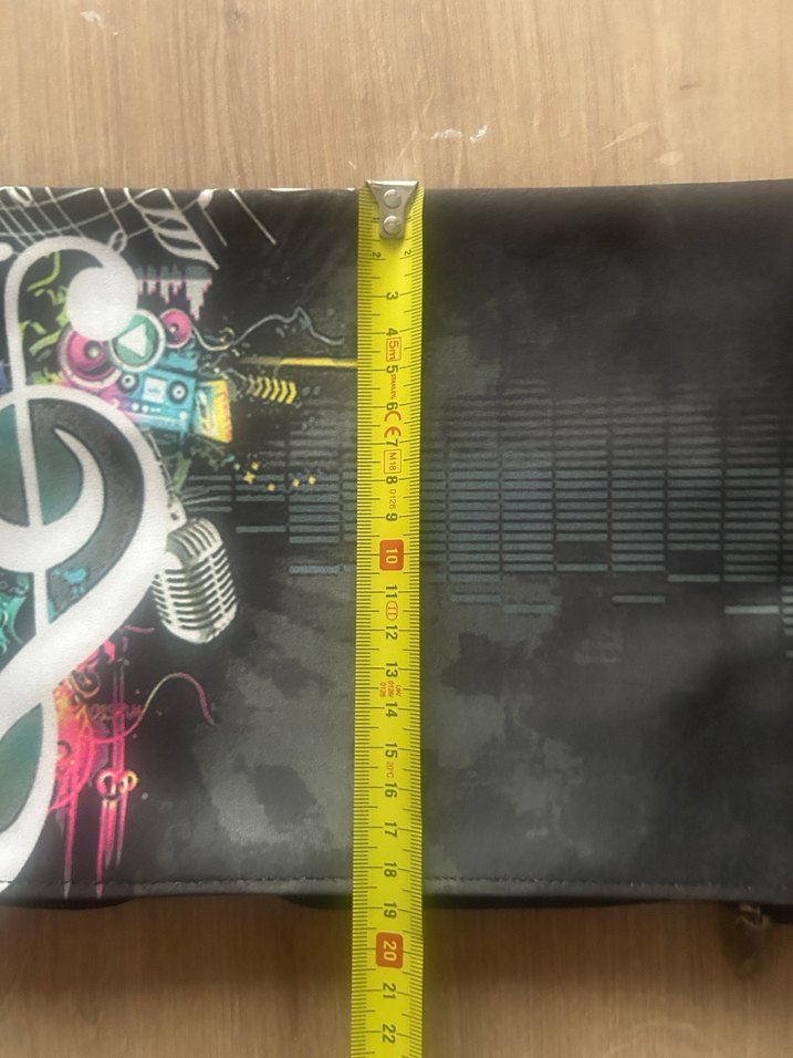 Renkli Baskılı Siyah Kadın El Çantası - Görsel 2