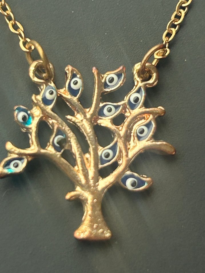 Hayat Ağacı nazarlıklı kolye - Görsel 2