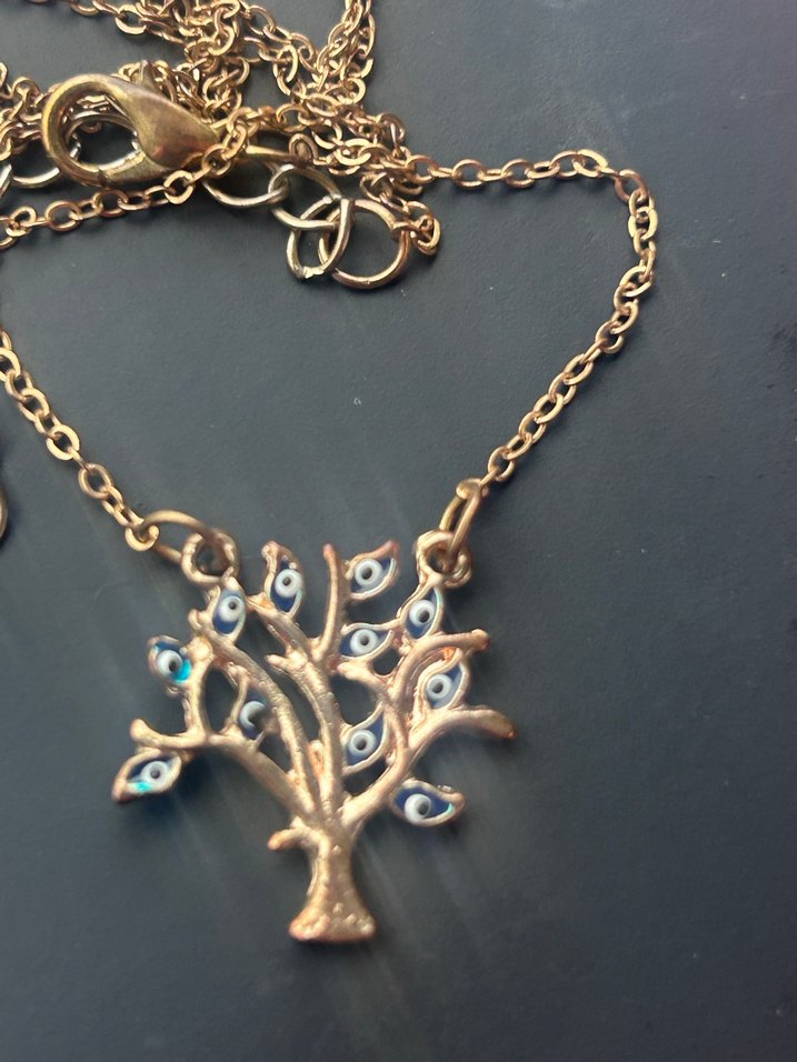 Hayat Ağacı nazarlıklı kolye - Görsel 4