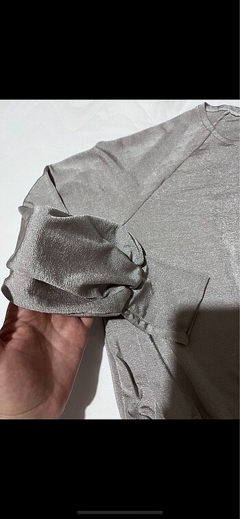 Gri şık bluz - Görsel 2