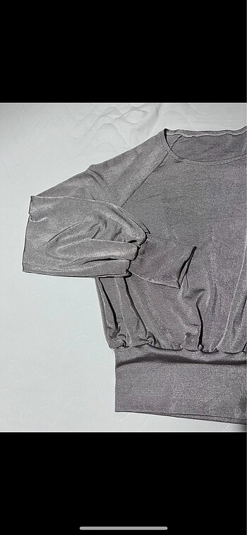 Gri şık bluz - Görsel 3