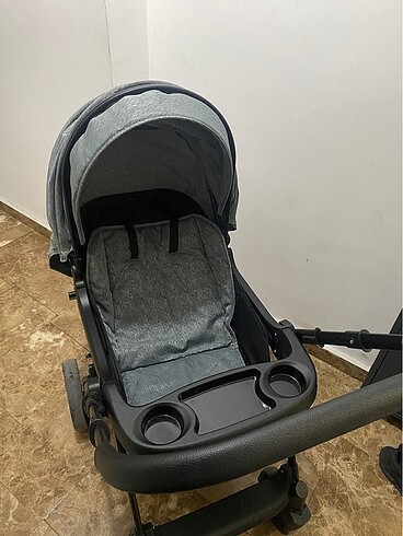 Baby2Go Milano çift yönlü bebek arabası (siyah) sıfır ayarında