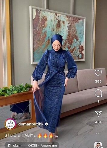 diğer Beden lacivert Renk Tesettür abiye 