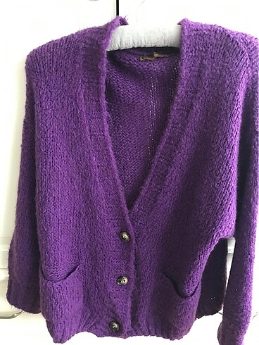 Glocal mohair-yün karışımı hırka