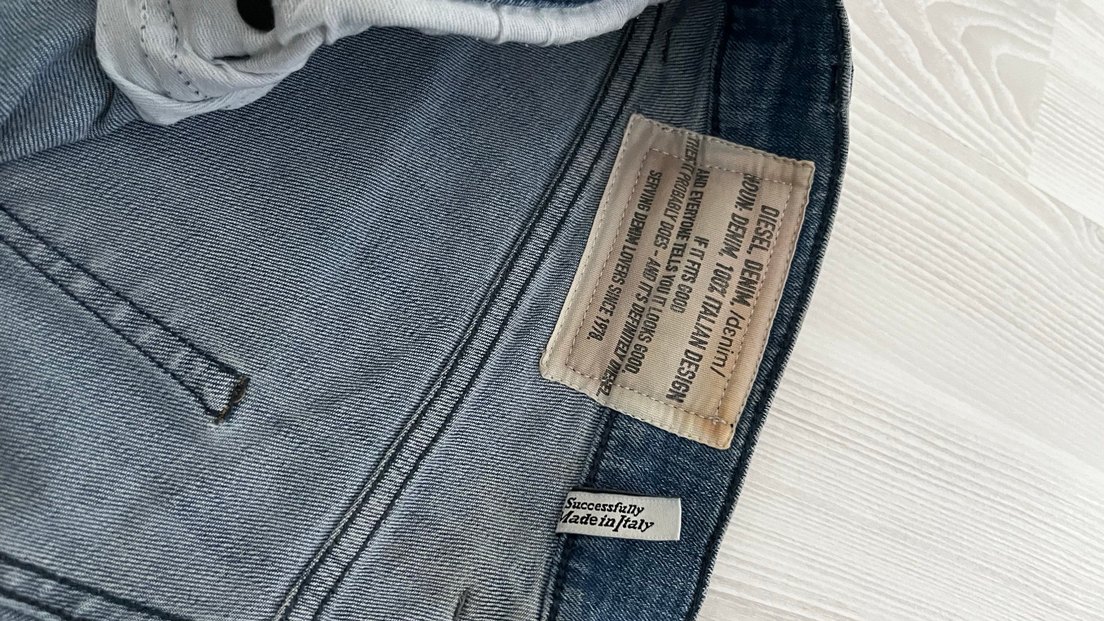 Diesel Mavi Baskılı Dar Kesim Kot Pantolon - Görsel 3