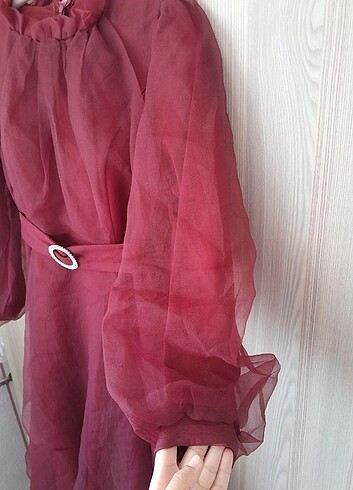 40 Beden bordo Renk Abiye elbise