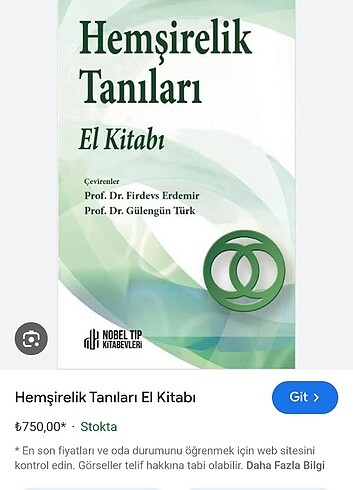 Hemşirelik tanı kitabı