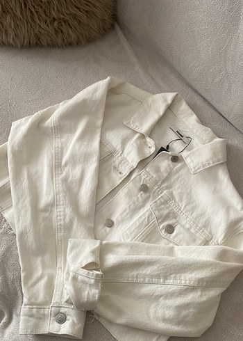 Beyaz Mini Denim Ceket MAVİ MARKA - Görsel 3