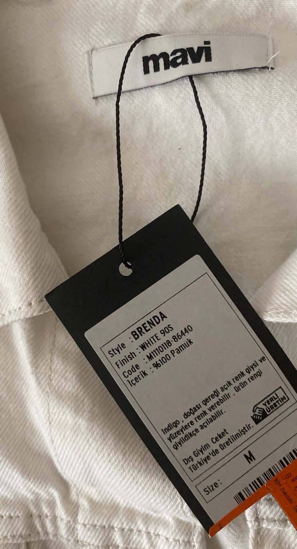 Beyaz Mini Denim Ceket MAVİ MARKA - Görsel 4