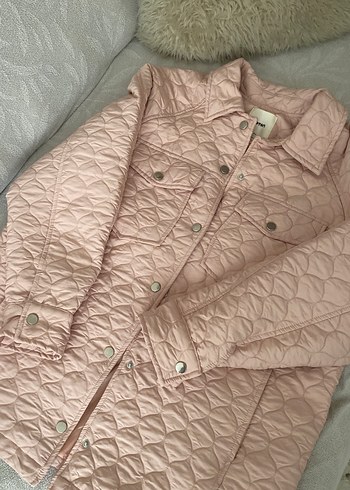 Düğmeli Pembe Midi Kadın Ceket KOTON - Görsel 2