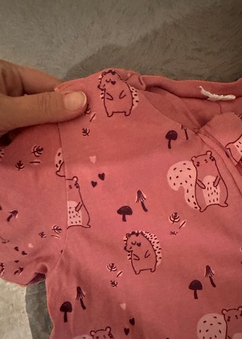 24-36 Ay Beden pembe Renk Kız Çocuk Pembe Fermuarlı 2,5 tog