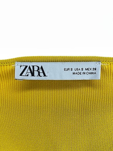 s Beden sarı Renk Zara Mini Üst %70 İndirimli.