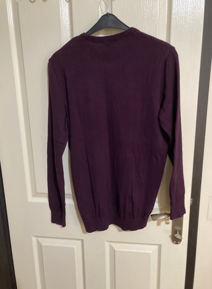 Bordo Erkek Triko Bisiklet Yaka Kazak - Görsel 3