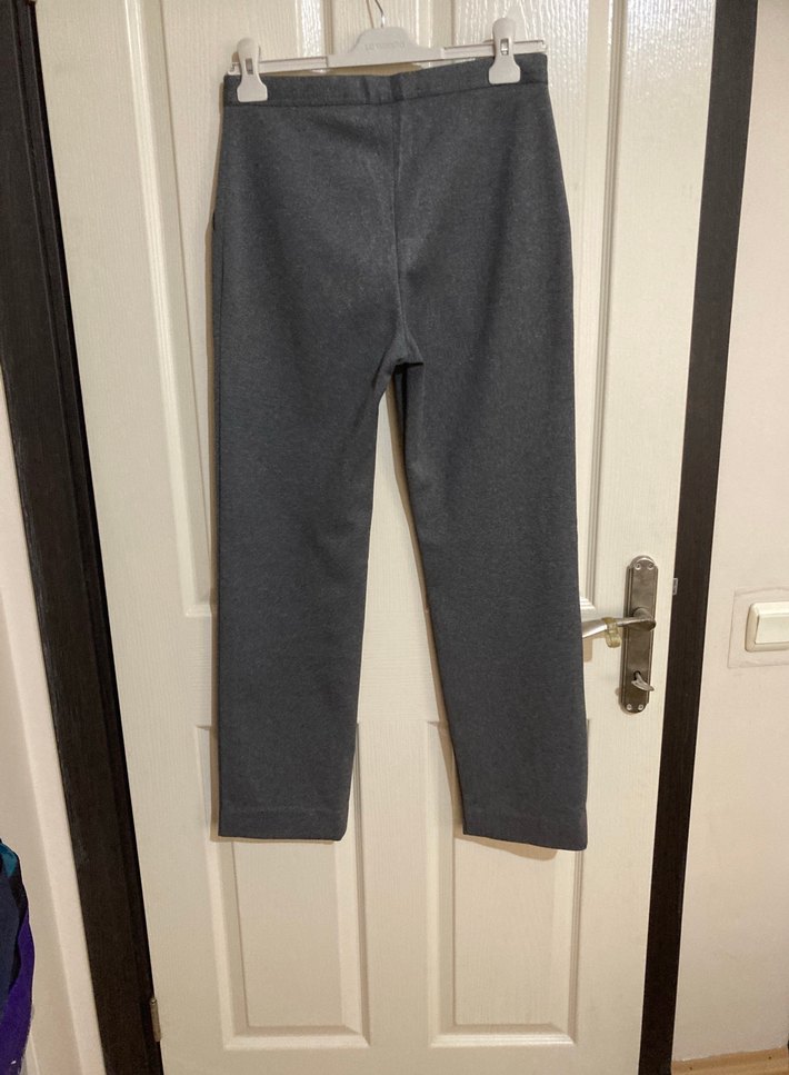 Gri Kadın Örme Pantolon - Görsel 2