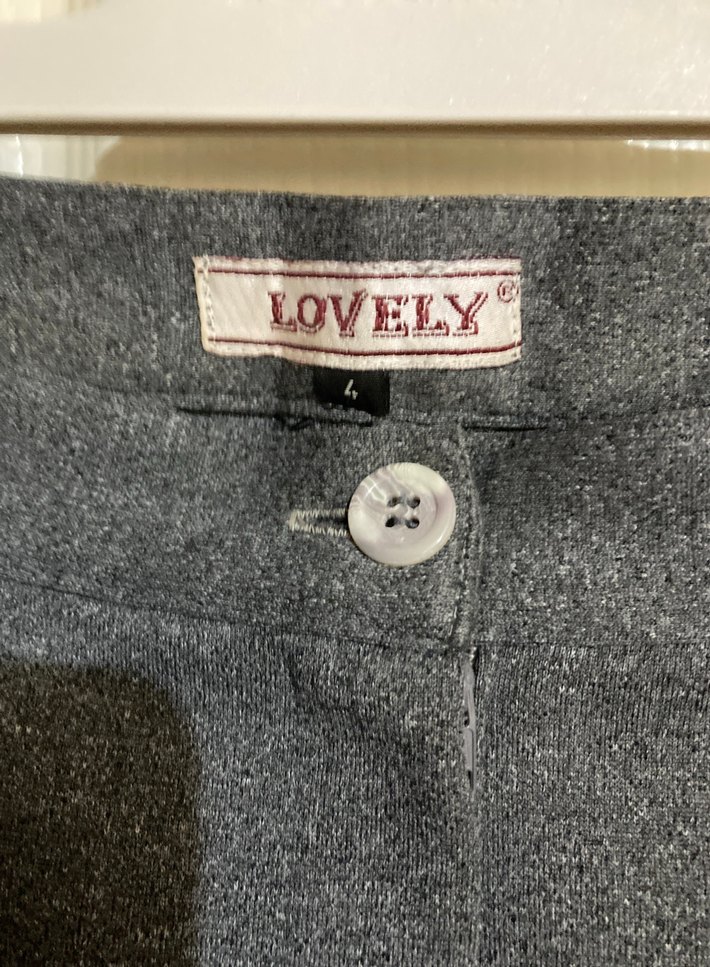 Gri Kadın Örme Pantolon - Görsel 3