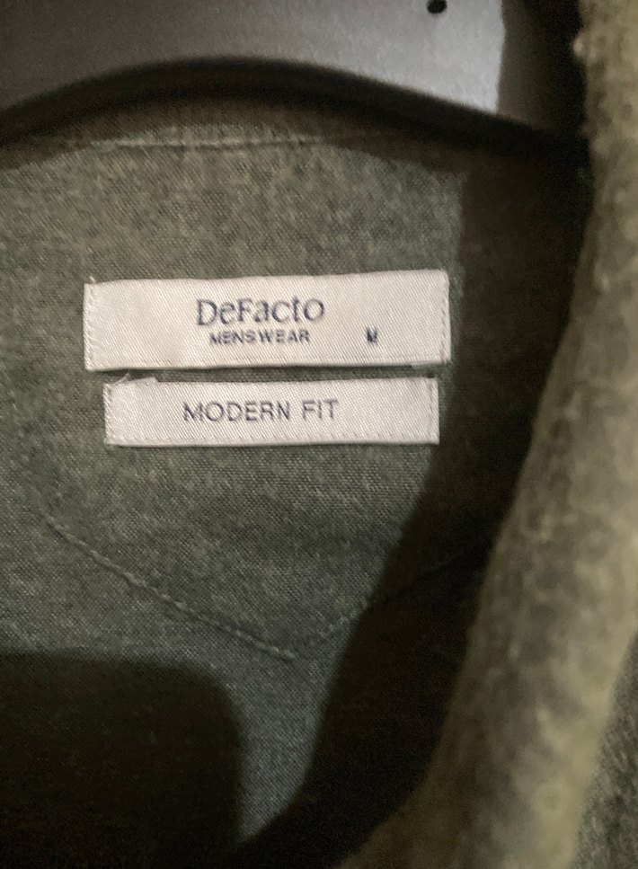 Erkek Haki Kışlık Uzun Kollu Gömlek - Görsel 3