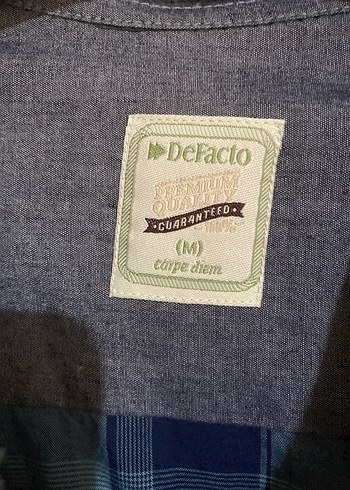 Erkek Mavi Ekose Denim Gömlek - Görsel 3