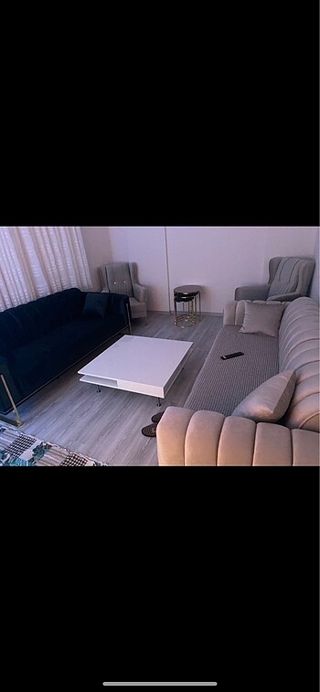 Beden lacivert Renk ACİLL!! 3+3+1+1 koltuk salon takımı
