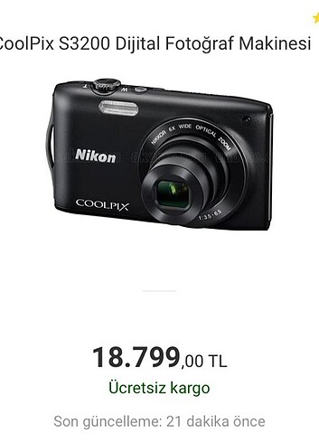 Nikon digital fotoğraf makinası 