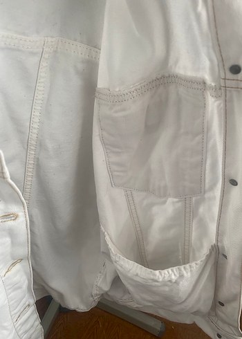 Koton Beyaz Düğmeli Kadın Denim Ceket