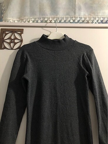 Bershka Gri triko elbise