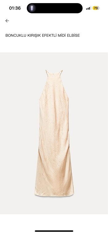 boynu taşlı kırışık görünümlü zara midi elbise