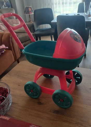 Pembe Mavi Oyuncak Bebek Arabası