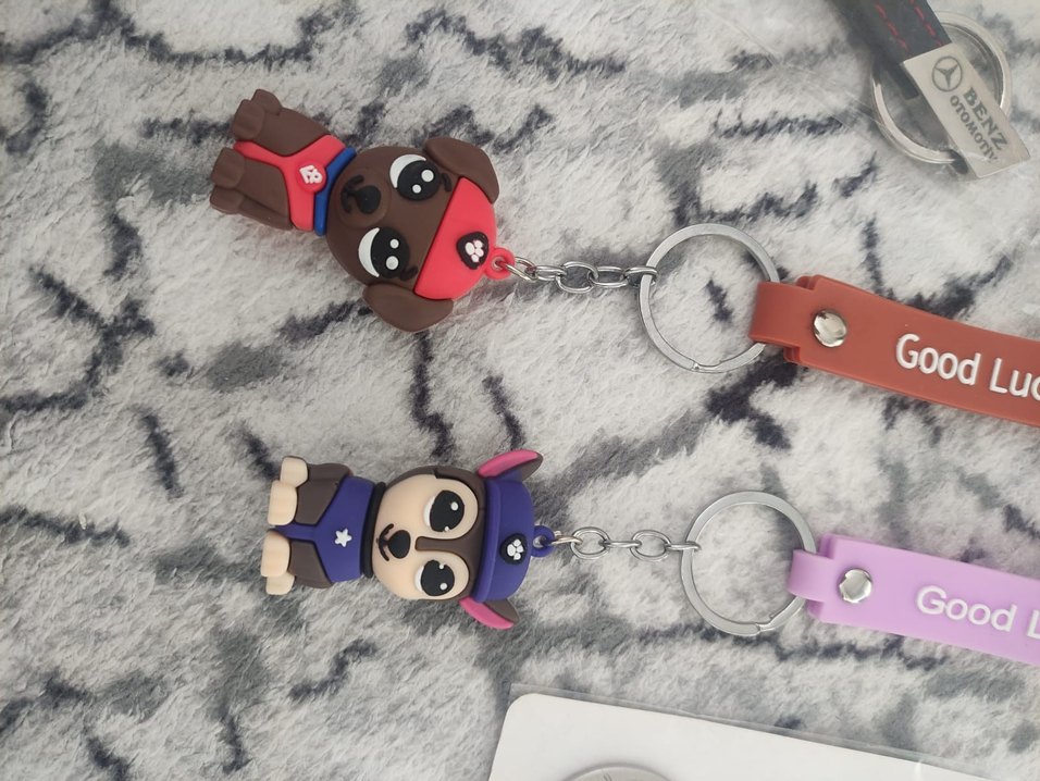 Renkli Rock Punk Elastik Anahtarlık - Görsel 3