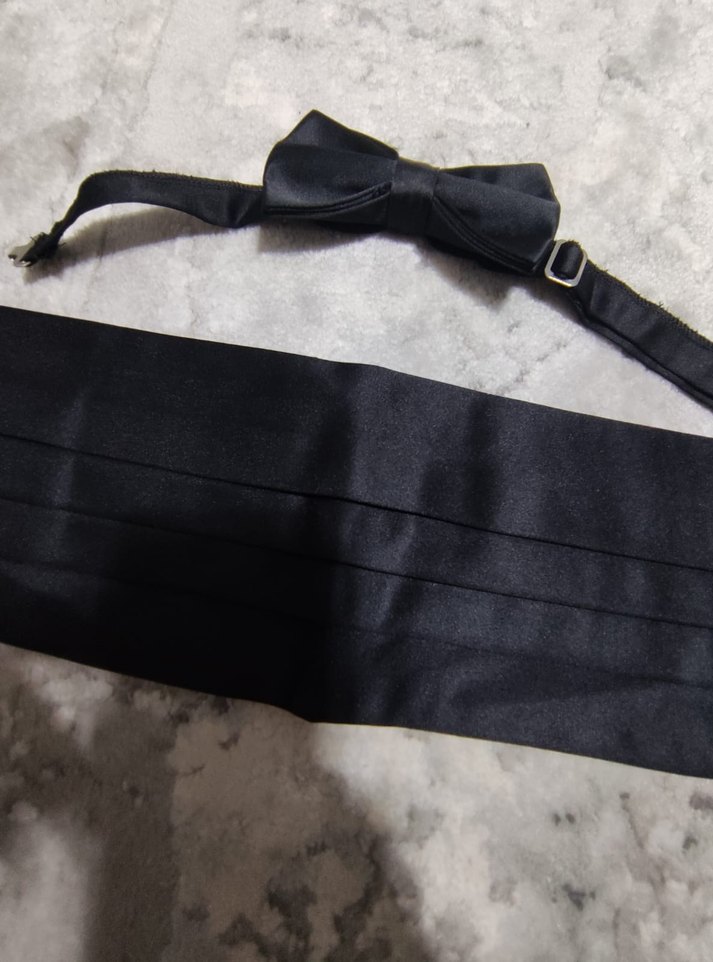 Efor Marka Ayarlanabilir Damat Kuşak ve Papyon - Görsel 3