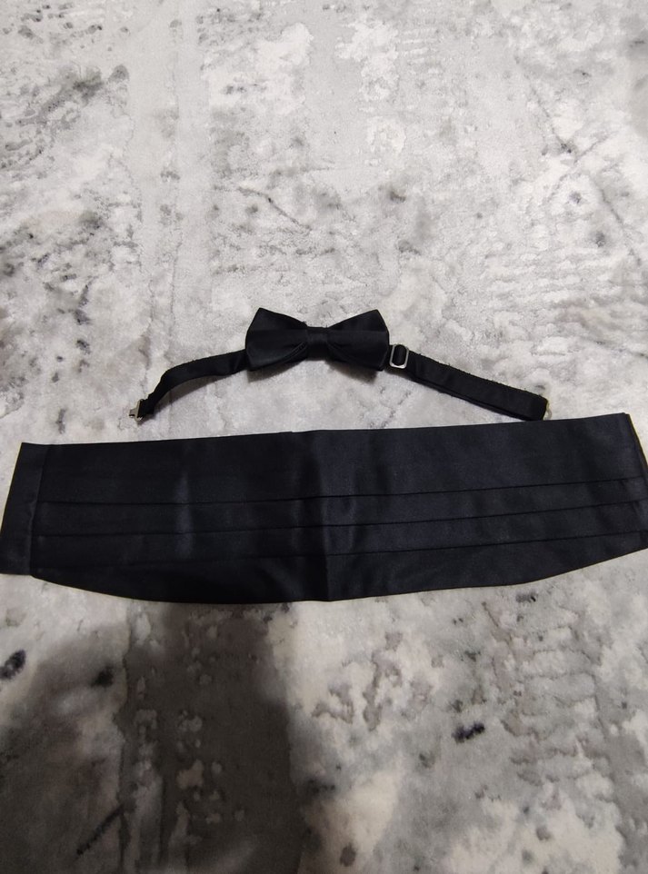 Efor Marka Ayarlanabilir Damat Kuşak ve Papyon - Görsel 2